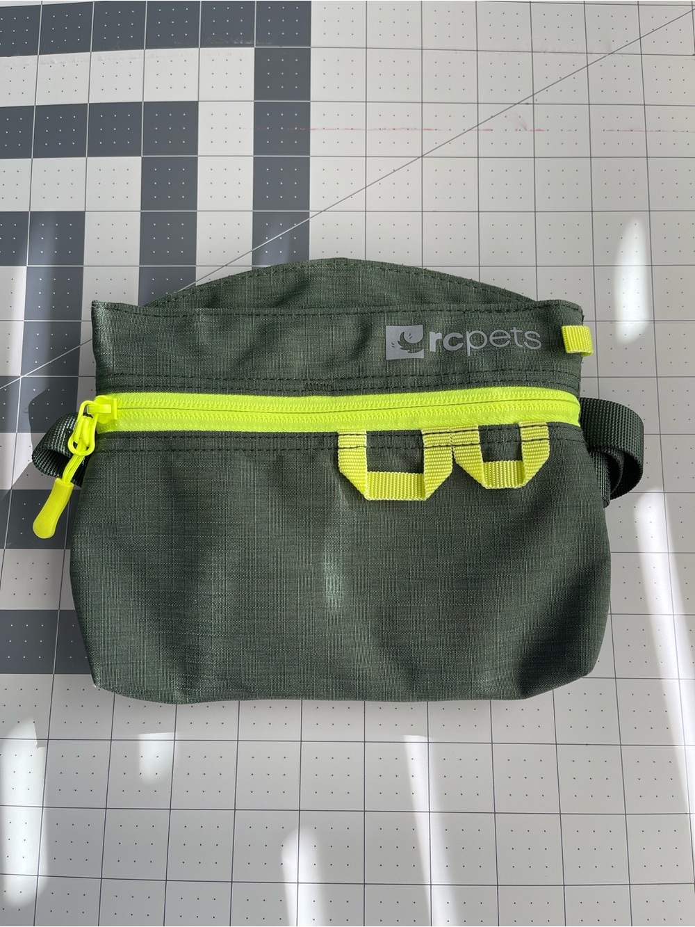 RC Pets Quick Grab Dog Treat Bag Heather Olive Training Pouch Waist Belt